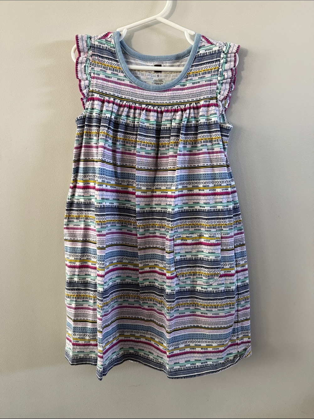 Tea Collection Striped Knit Sundress in Blue, Pink & Yellow